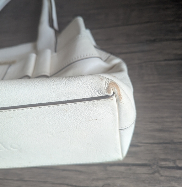 Kate Spade New York Villabella Avenue Elena Cream Leather Zip Close Purse Tote - Picture 14 of 16